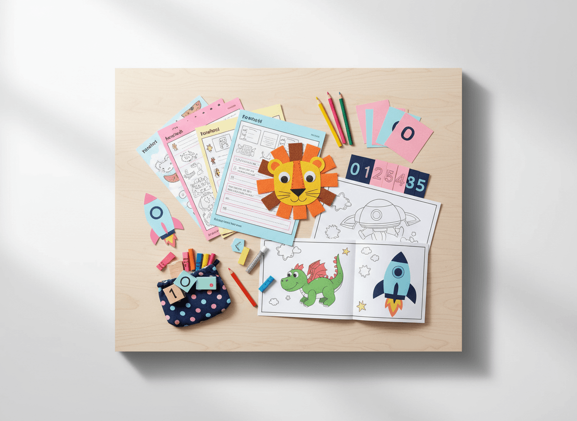 Kit Infância sem Telas com atividades educativas